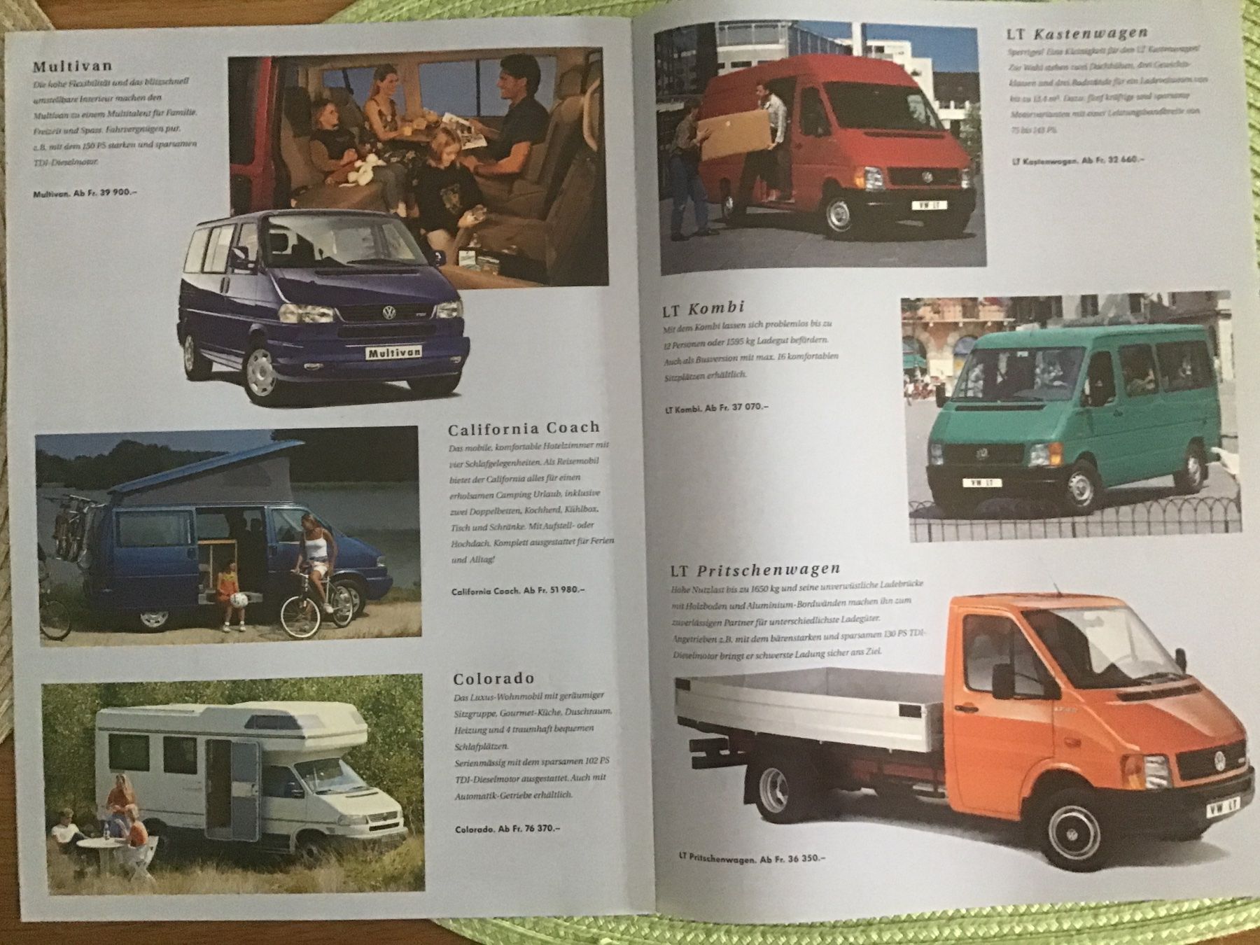 VW Dokumente: VW-Programm Verkaufsprospekt 12 Seiten 1999 – Gebraucht aus Scherzingen von Starseller62 5