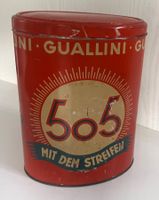 alte ovale Zigarren Blechdose Guallini 505 mit dem Streifen