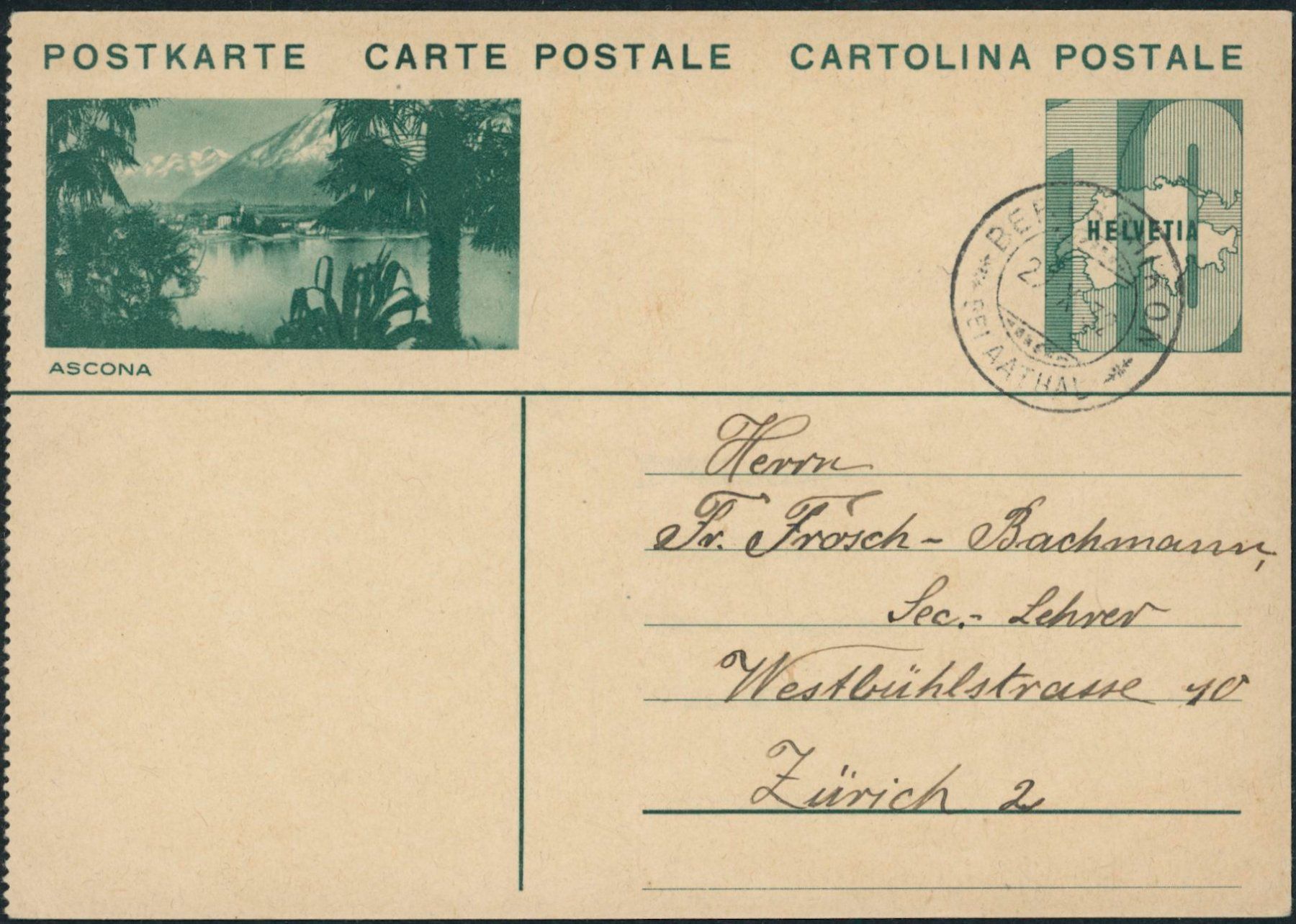 Alle Briefmarken: ZH Bertschikon - Karte - Gossau – Gebraucht aus Schindellegi von leecollect