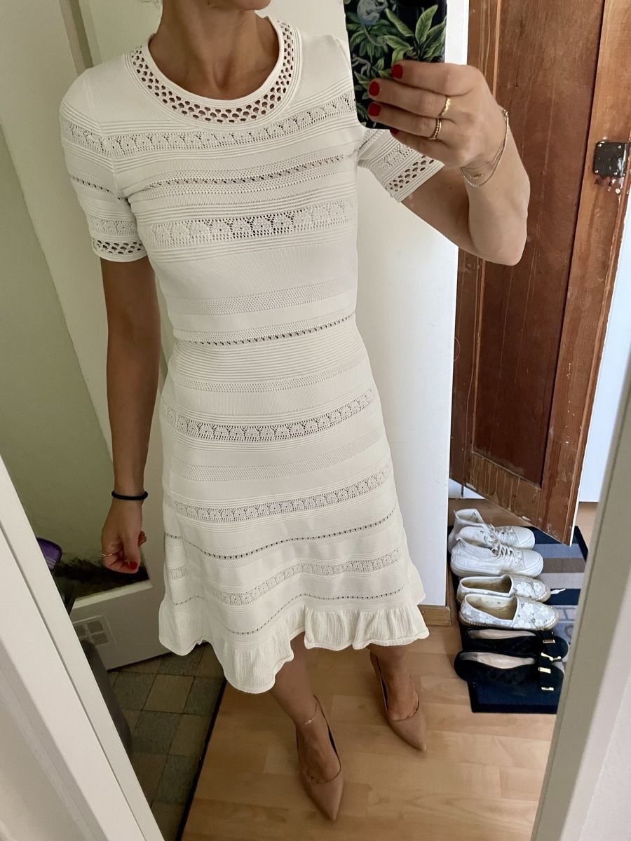 Sandro Vestiti: SANDRO knitted white dress XS/S – Usato da Zürich venduto da Angela_Fashion_Lover