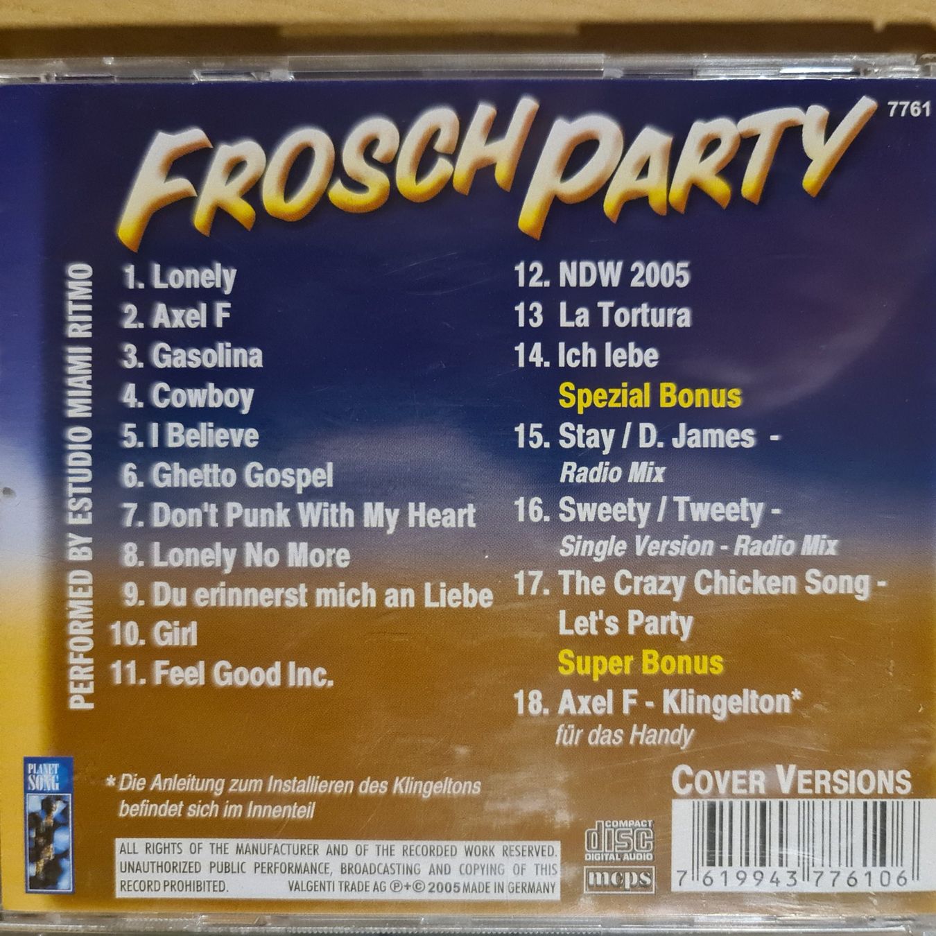 CDs: Frosch Party CD – Gebraucht aus Dintikon von Vexi 1