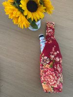 Weinflaschentasche mit Hakka-Blumenmuster