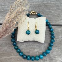 Wunderschönes APATIT Schmuckset – Collier & Ohrhänger Goldop