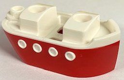 LEGO 1820pb01 Red Minifigure Costume Ferry Boat / Ship