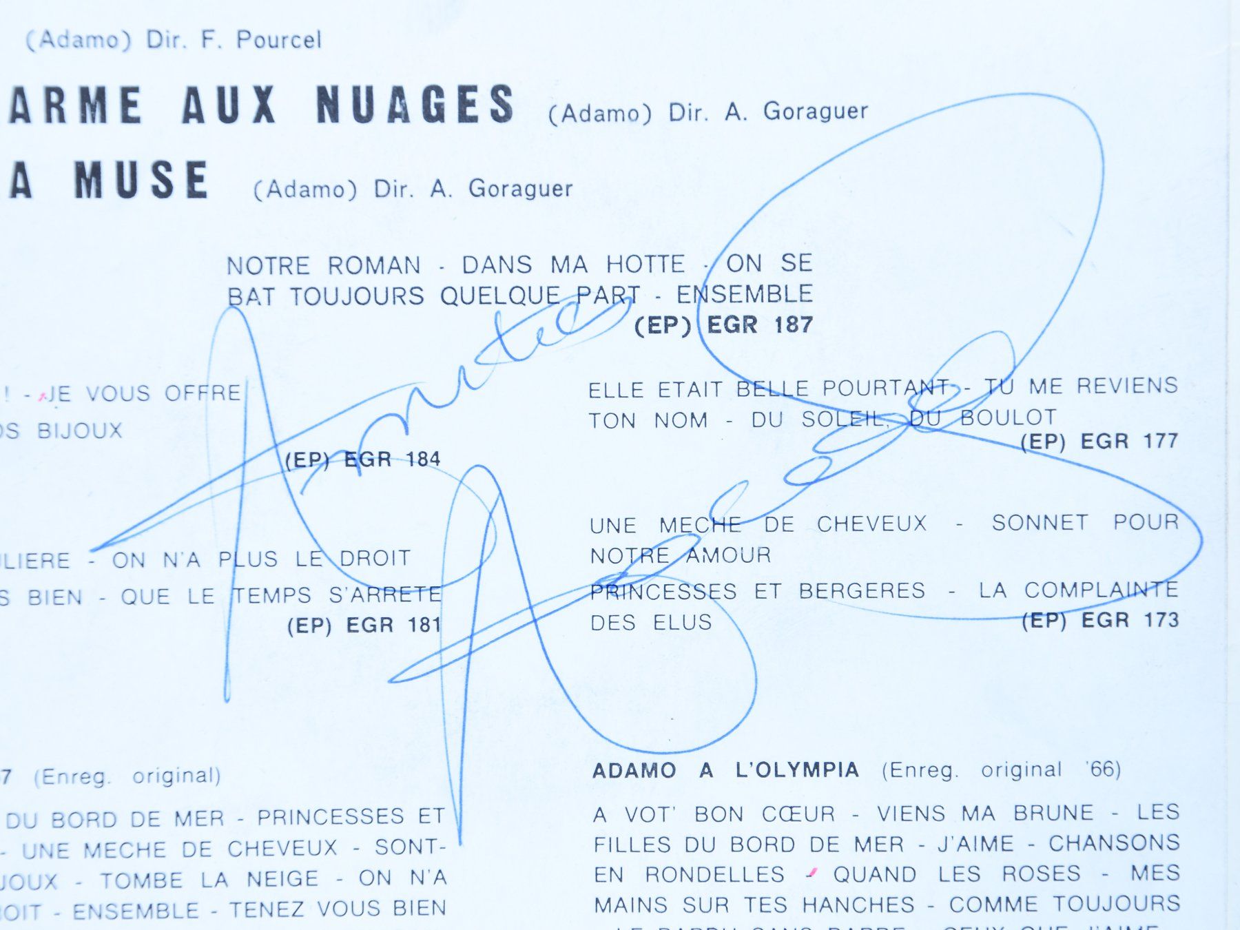 Autografi: Adamo - Disque signé – Usato da Belmont-sur-Yverdon venduto da ag97 1
