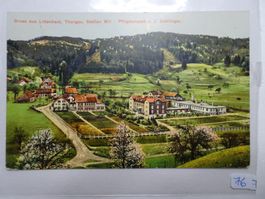 AK Gruss aus Littenheid Thurgau Station WIL Pflegeanstalt