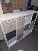 KALLAX Regal 3x4 weiss mit Boxen und Schubladen 