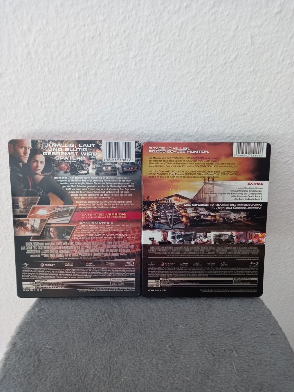 Tutti i DVDs: Blu - ray Death Race / 1 + 2 /Steelbook – Usato da Dübendorf venduto da 13geister 3