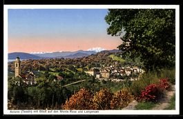 AK Astano /Tessin, Teilansicht mit Blick auf den Monte Rosa 