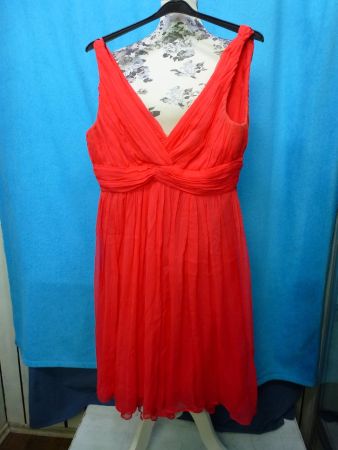 MNG KLEID COCKTAIL GR M DOPPELLAGIG TRÄGERKLEID FESTLICH PIN