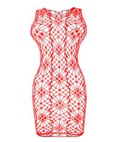 NEUES rotes Erotik Netzkleid für Gr. XS, S und M - 222632
