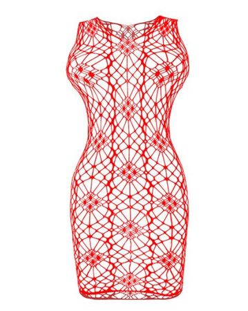 NEUES rotes Erotik Netzkleid für Gr. XS, S und M - 222632