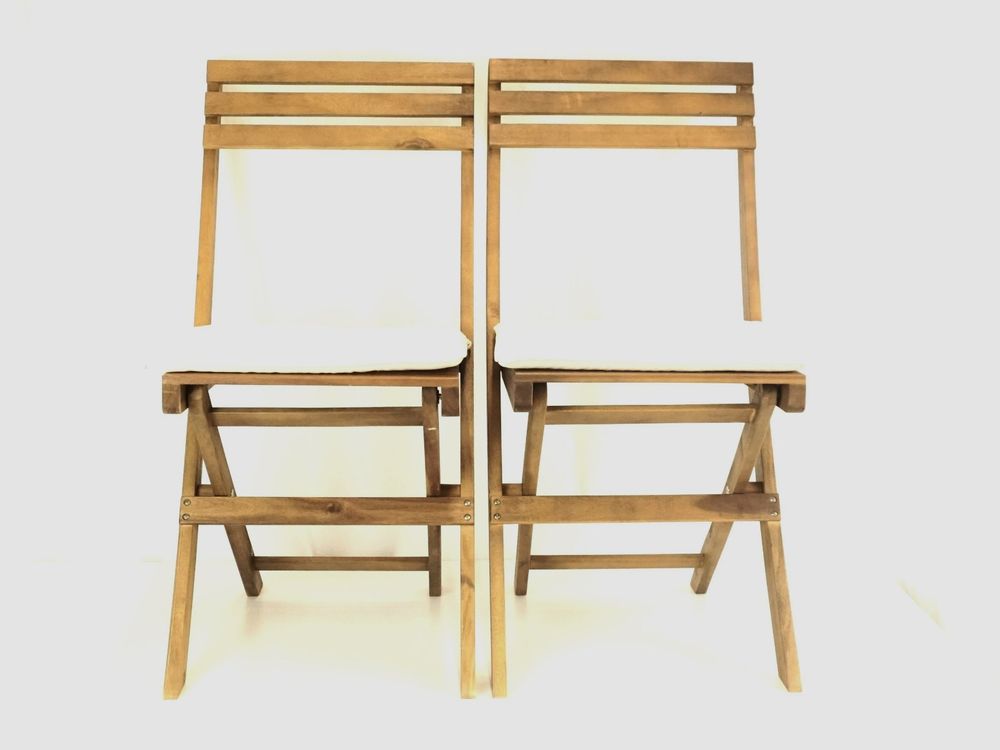 2 Holzklappstühle mit Kissen Kaufen auf Ricardo