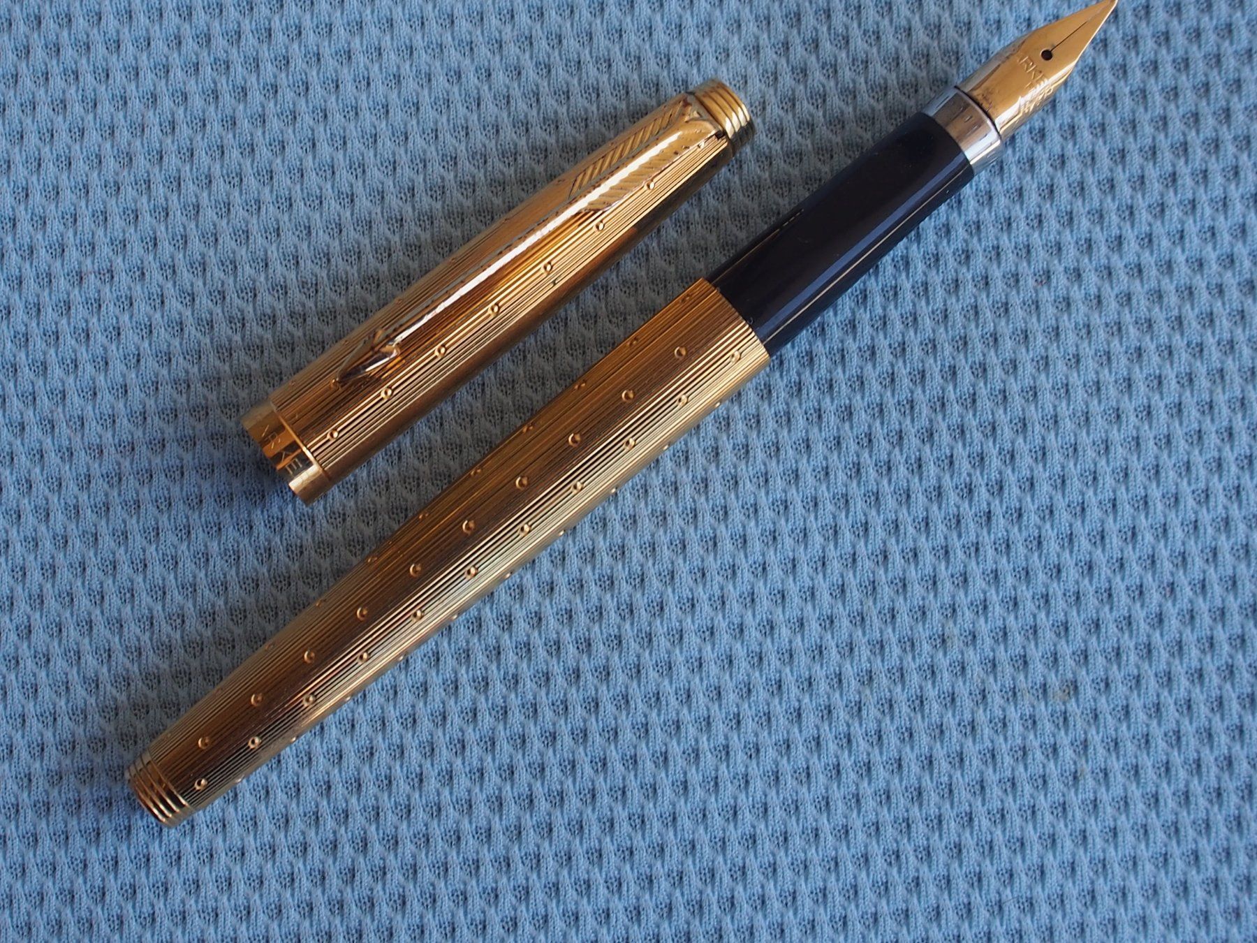 Waterman Penna & Evidenziatori: Parker 75 plaqué or strié – Usato da Meyrin venduto da SRemka 6