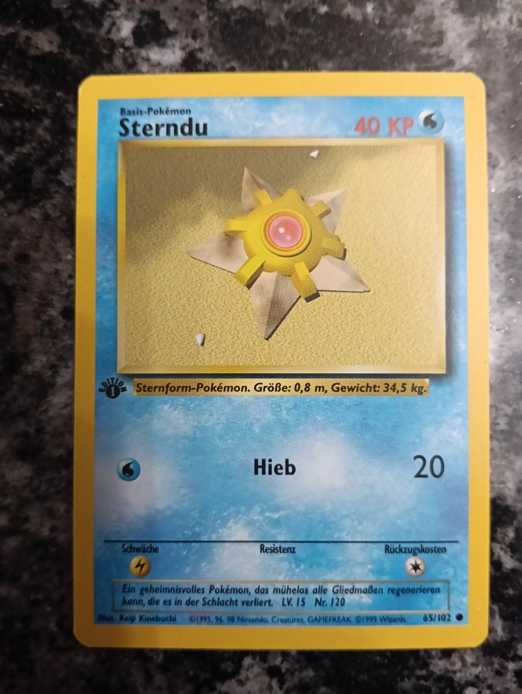 Pokémon Carte collezionabili: Base Set 1 Edition  Sterndu Top Zustand – Usato da LEUZIGEN venduto da mic_sdh5