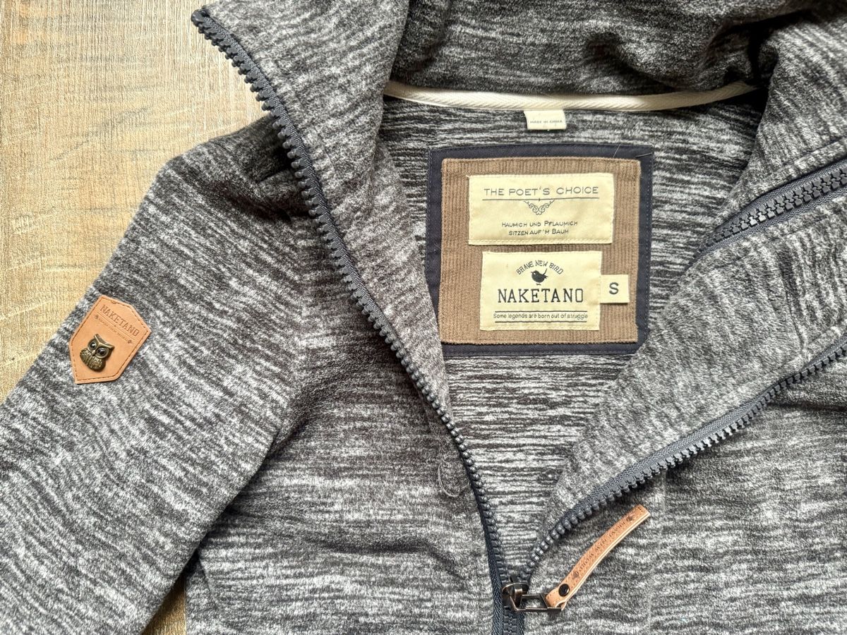 Naketano Maglioni & Felpe: Naketano fleece Jacke Pullover, grau Gr. S / 36 – Usato da Lachen SZ venduto da zsucard 1