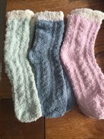 3x Kuschelsocken - flauschig weich-Wohlfühlen- Zeit für Dich