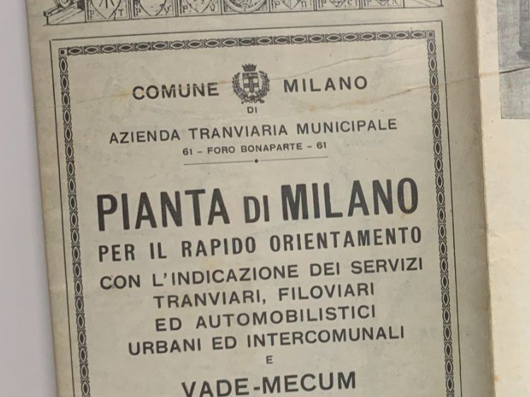 Cartoline postali: Italia - "Pianta di Milano" - 1938 – Usato da Sorengo venduto da 74in 4