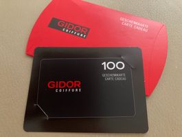 **GIDOR** CHF 100.- Carte cadeau/Geschenkkarte