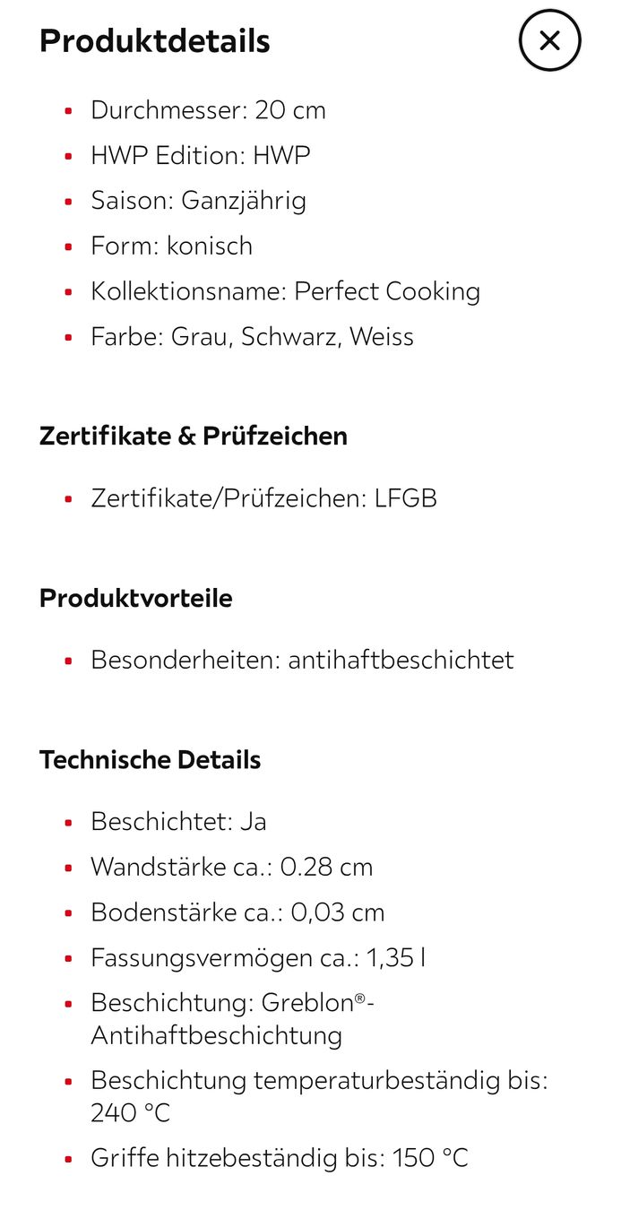 Padelle: Pfanne 20cm durchmesser – Usato da Bremgarten AG venduto da irmscherastraH 1