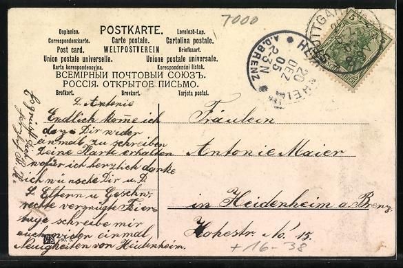 Cartoline postali: Grusskarten-AK Stuttgart, Blick in die U – Usato da Berlin venduto da bartko-reher 1