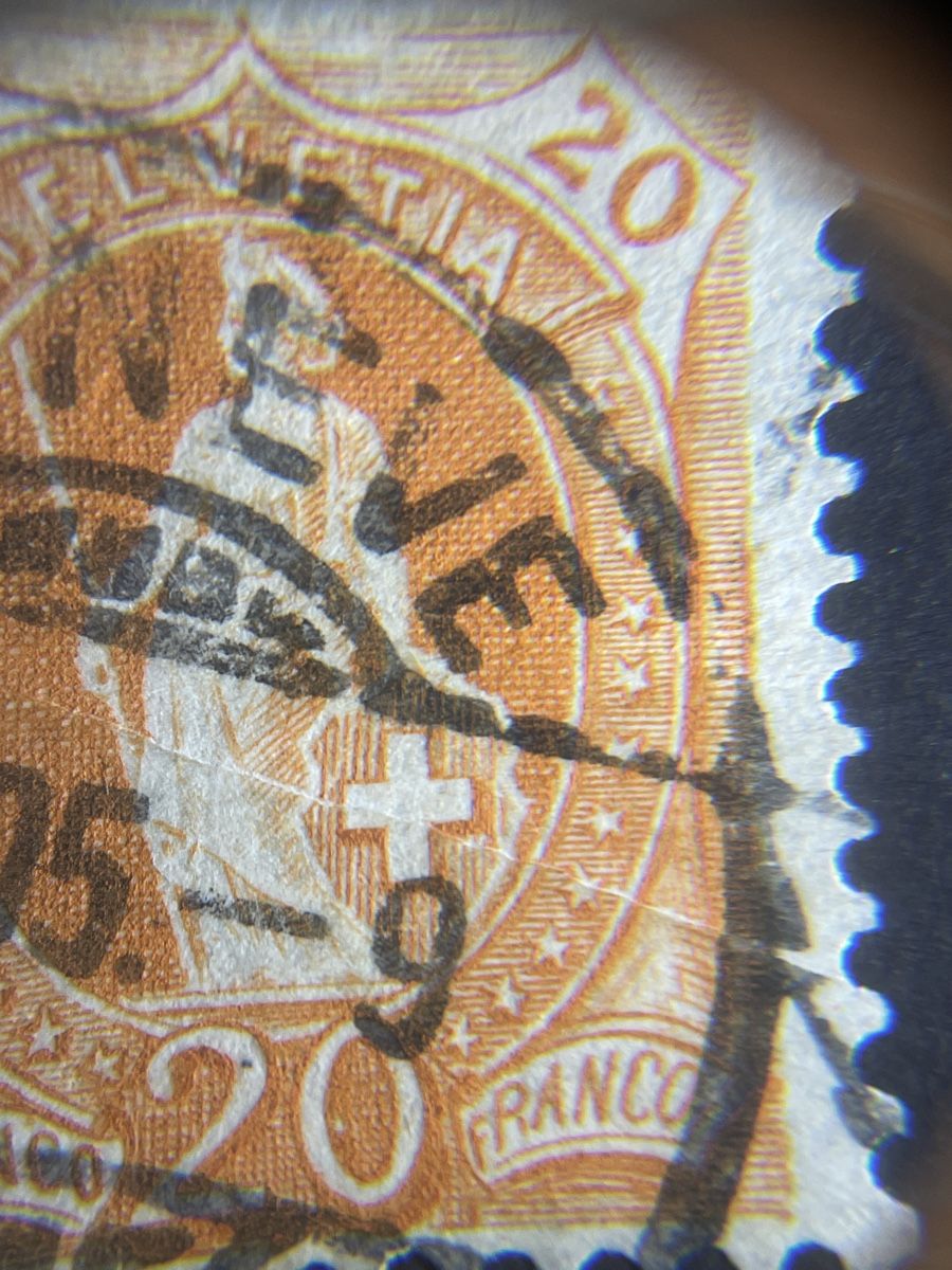 Tutti i francobolli: Znr 66Eb.1.42 Quetschfalten – Usato da Muri AG venduto da Briefmarke-Schweiz 1