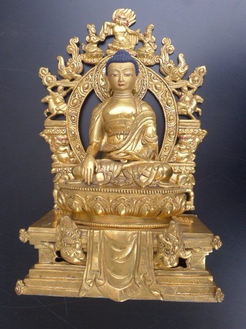 Sculture & Statue: Buddha Sahakayamuni on thron – Usato da Kilchberg ZH venduto da albis1234