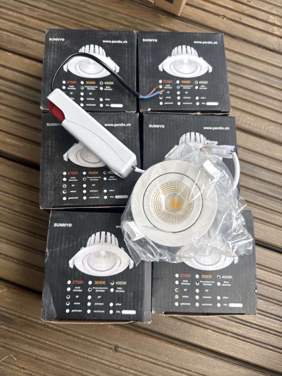 Lampade: 7x Sunny LED Einbaustrahler, dimmbar, neu – Nuovo e nell'imballaggio originale da Thusis venduto da Metti84 1