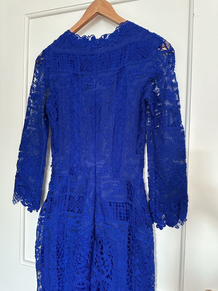 Ermanno Scervino Vestiti: Ermanno Scervino Spitzenkleid blau Groesse 40 – Usato da Zollikon venduto da _M65_ 4