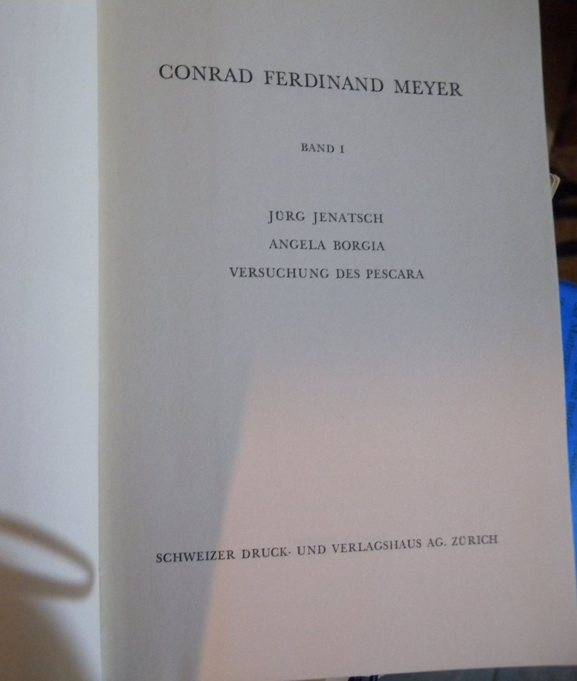 Bücher: Conrad Ferdinand Meyer - Gesammelte Werke Band 1 – Gebraucht aus Hauenstein von Danbach 1