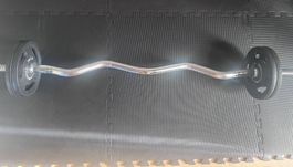 SZ Curlstange mit 37.5 kg Sport Tiedje Gewichten