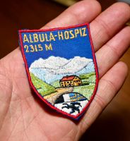 VINTAGE Badge ALBULA - HOSPIZ nos ST. GALLER STICKEREI