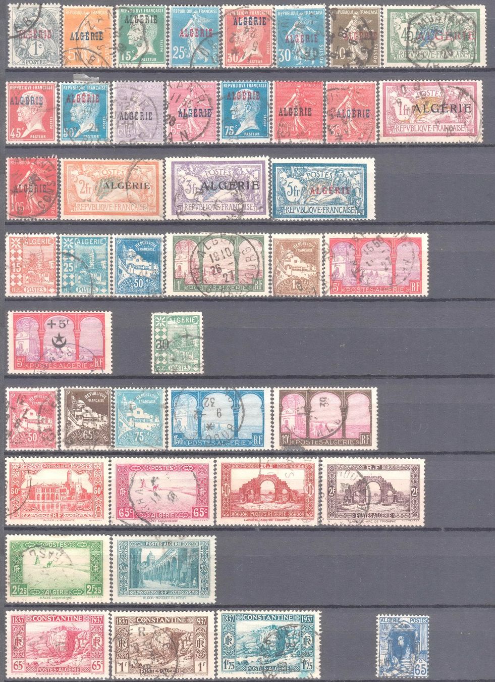 Alle Briefmarken: Algerien Briefmarkensammlung 1924-1947 – Gebraucht aus Berlin von philakontor