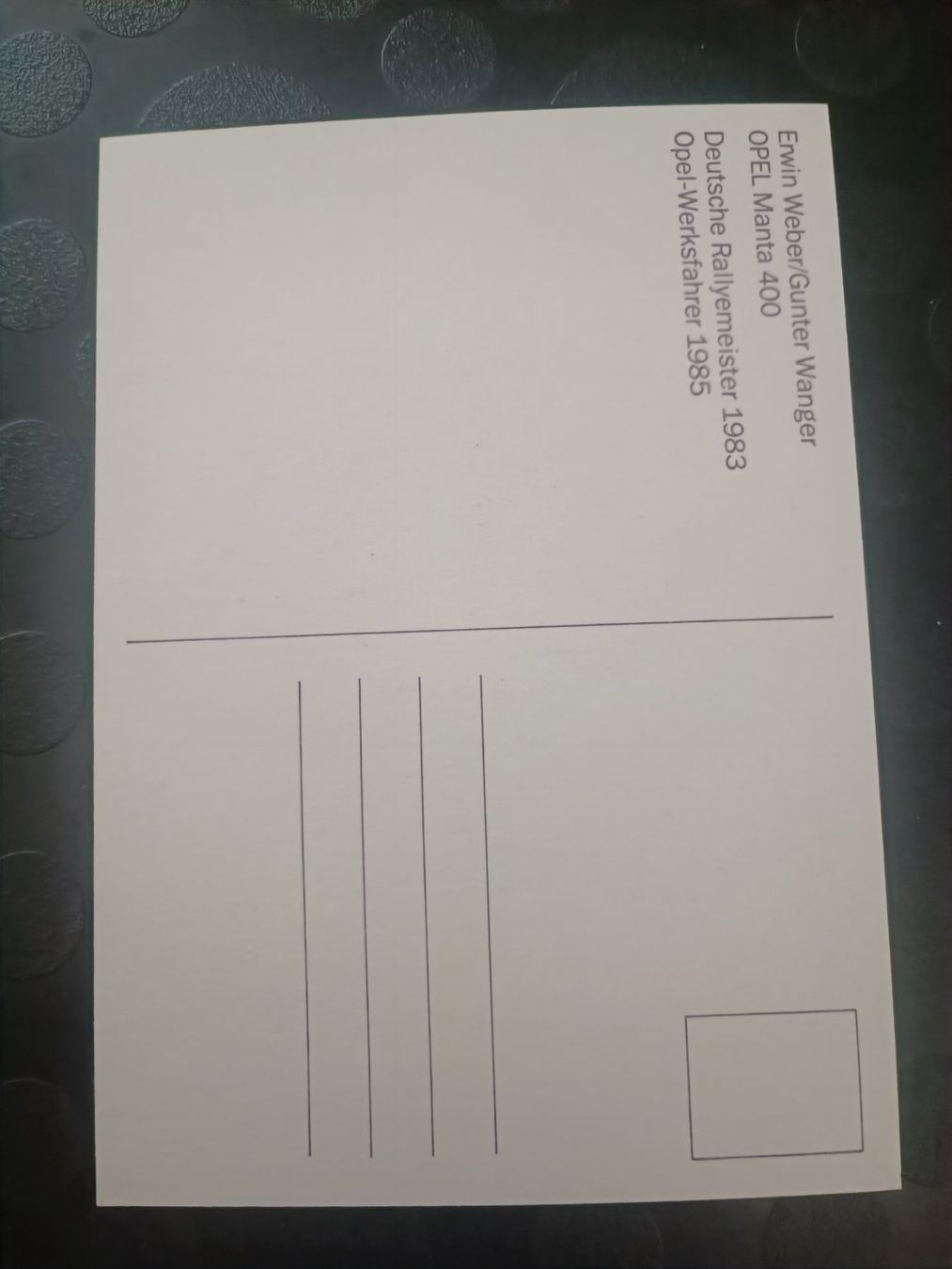 Autografi: Erwin Weber - handsigniert - alte Karte – Usato da Menziken venduto da Artographs 1
