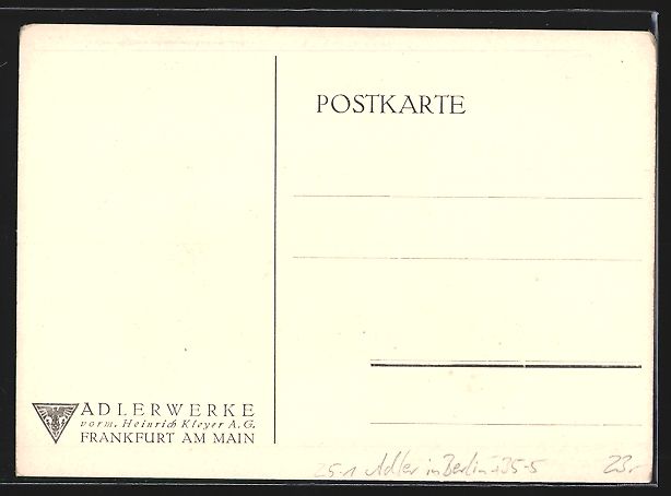 Cartoline postali: Berlin, Auto Adler Standard 8-Cabriolet  – Usato da Berlin venduto da bartko-reher 1