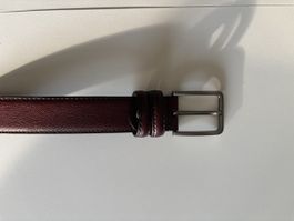 Business Gürtel, Bordeaux / Weinrot / Braun, 120 cm