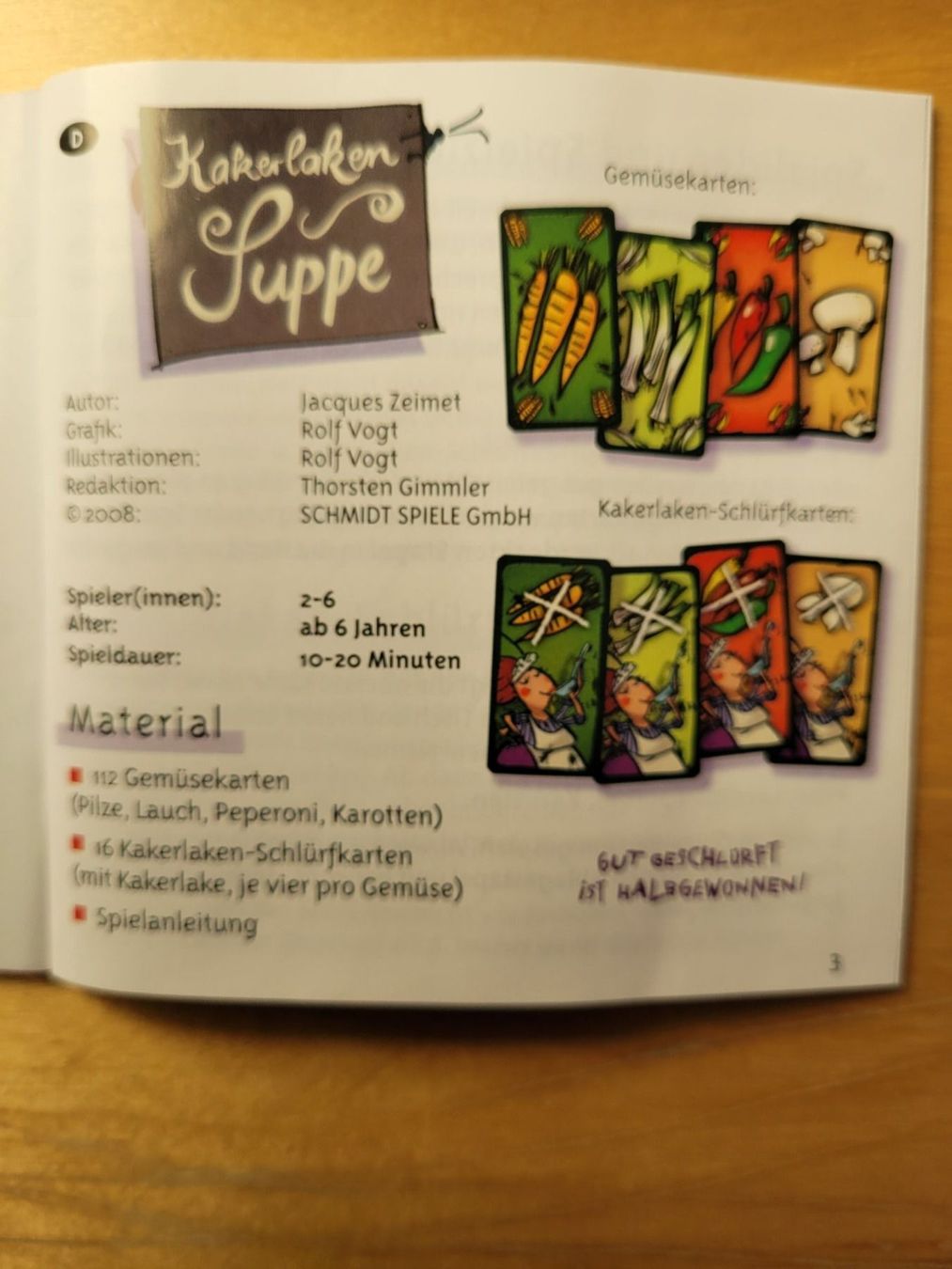 Jeux: KAKERLAKEN SUPPE – D'occasion à Neftenbach par Mador6 2