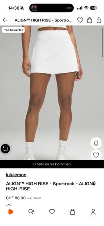 Lululemon Sportrock mit Innenshorts