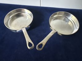 2 Stk. Kochtöpfe Manzoni Gebenstorf versilbert Dm 12cm