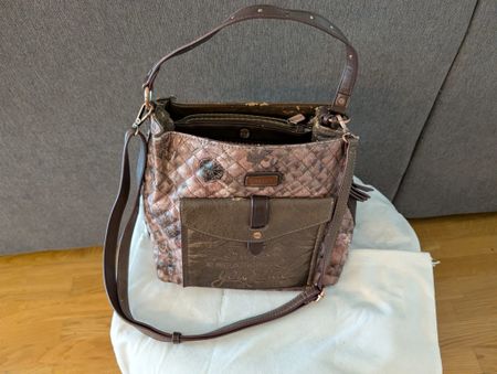 Kimmidoll Tasche Schultertasche Laptoptasche Vintage Braun