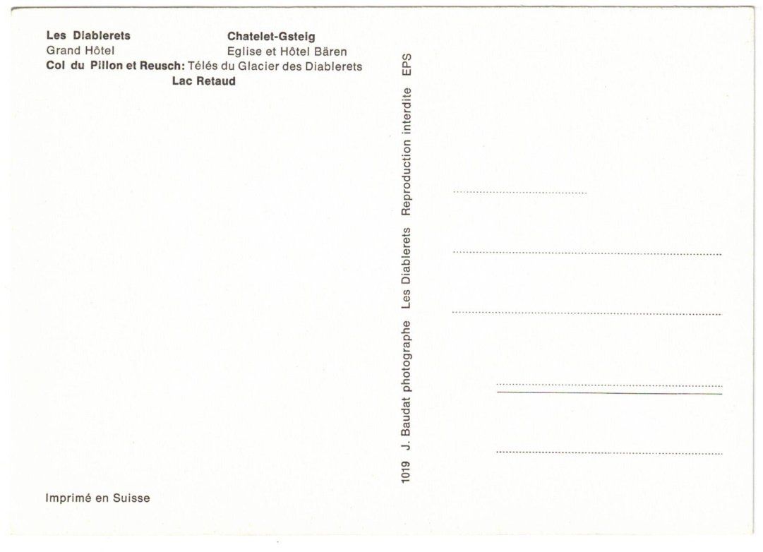 Cartoline postali: Les Diablerets - 5 Bild AK – Usato da Binningen venduto da Mountainrider 1