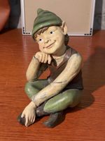 Vintage Garden Gnome Statue - Mischievous Elf Figurine