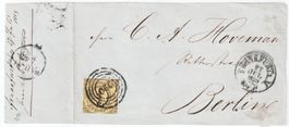 Frankfurt 1859, Briefteil mit 9 Kreuzer nach Berlin