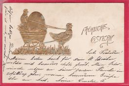PRÄGEKARTE, FRÖHLICHE OSTERN, 1.4.1904