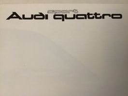 Audi Sport quattro Verkaufsprospekt 8 Seiten Februar 1985