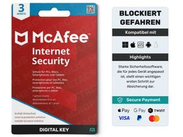 McAfee Internet Security - 1 Jahr - 3 Geräte