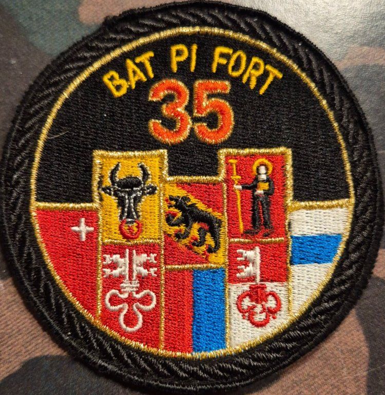 Schweizer Armee Plaketten & Abzeichen: Bat pi fort 35, cp em – Neu (gemäss Beschreibung) aus Quartino von Simonmichael