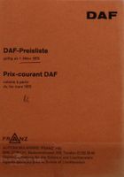 NEUWAGEN PREISLISTE | ALLE MODELLE | AB 03.1972 - DE/FR