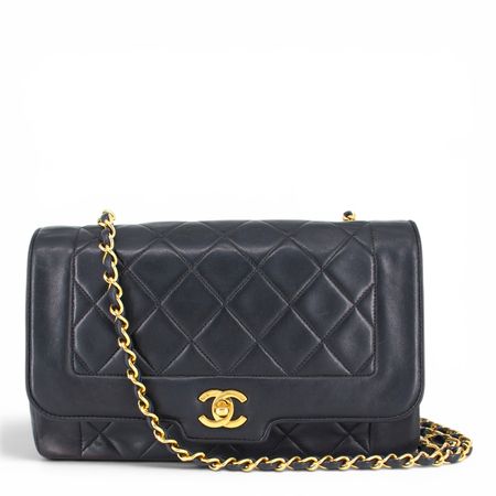 Chanel Diana flap bag schwarz GHW