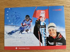 handsignierte Dominique Gisin Autogrammkarte